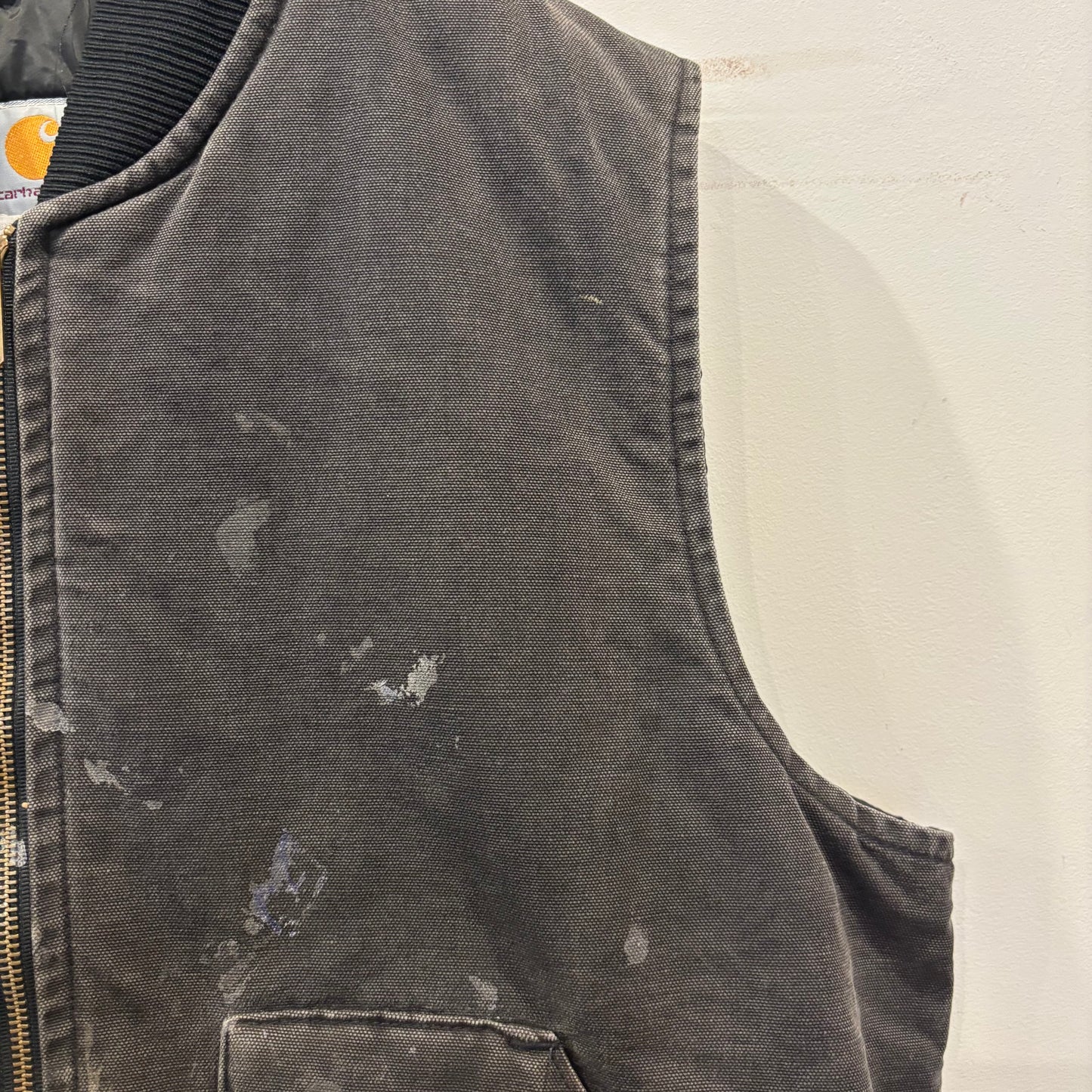 90's Carhartt カーハート ダックベスト U01 BLK ワークベスト(XL)/B3398V-SO