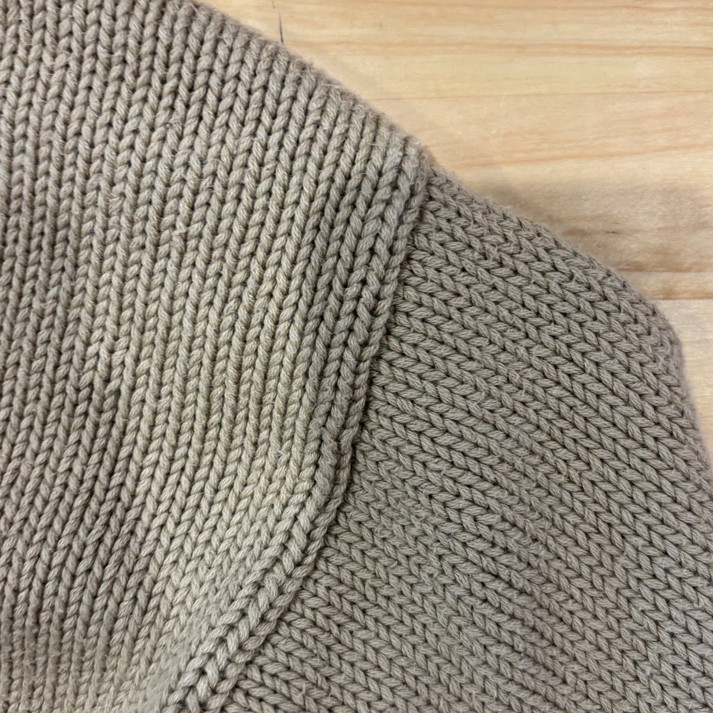 00's Eddie Bauer エディバウアー コットンニット ベージュ (XL)/B3138K-SO