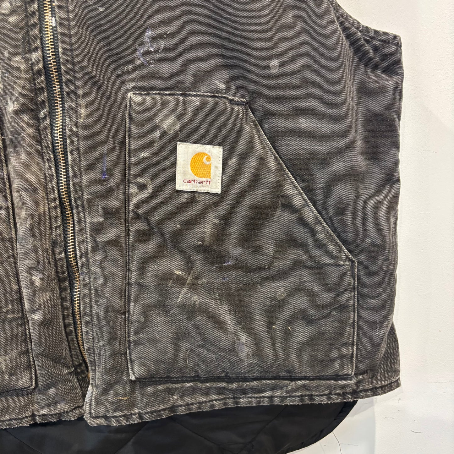 90's Carhartt カーハート ダックベスト U01 BLK ワークベスト(XL)/B3398V-SO