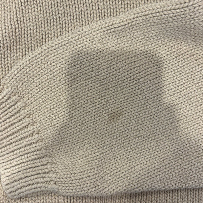 00's Eddie Bauer エディバウアー コットンニット ベージュ (XL)/B3138K-SO