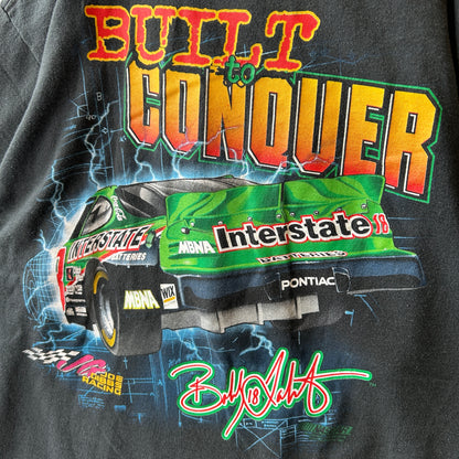 90's Chase Authentics Nascar ナスカー ボビー・ラボンテ Tシャツ 黒 レーシングカー (L)/A7580T-SO