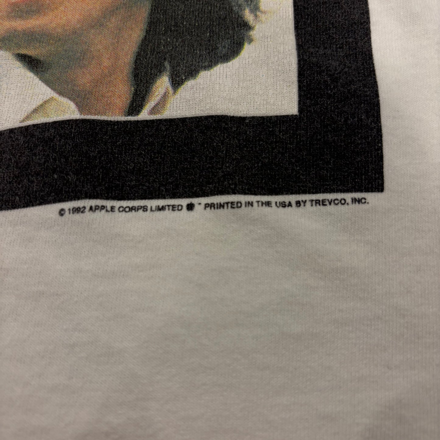 90's FRUIT OF THE LOOM フルーツオブザルーム The Beatles ビートルズ LET IT BE アルバム ジャケ写 Tシャツ 白 (L) /A3437T-SO