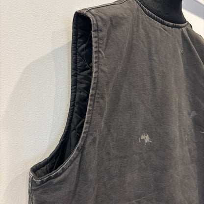 90's Carhartt カーハート ダックベスト U01 BLK ワークベスト(XL)/B3398V-SO