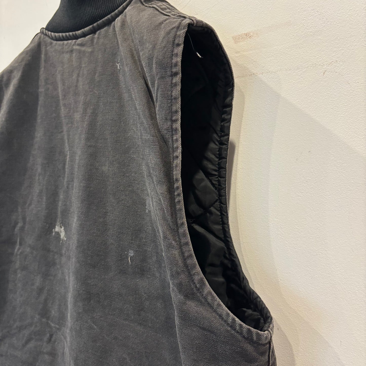 90's Carhartt カーハート ダックベスト U01 BLK ワークベスト(XL)/B3398V-SO