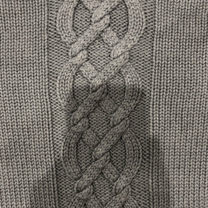 00's BANANA REPUBLIC アラン模様 コットンニット 紺 (XL)/A1114K-SO