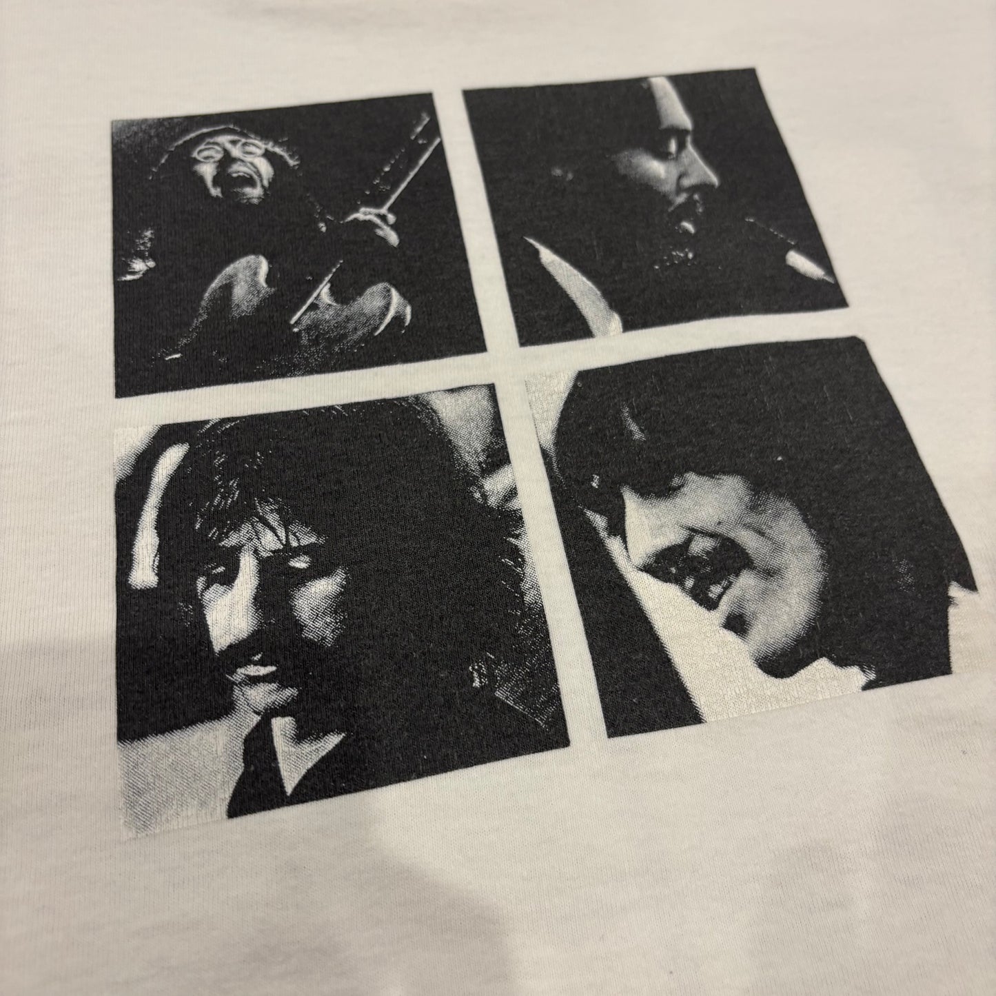 90's FRUIT OF THE LOOM フルーツオブザルーム The Beatles ビートルズ LET IT BE アルバム ジャケ写 Tシャツ 白 (L) /A3437T-SO