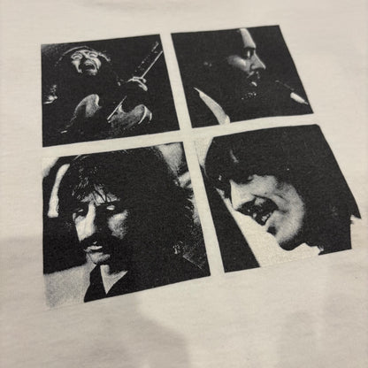 90's FRUIT OF THE LOOM フルーツオブザルーム The Beatles ビートルズ LET IT BE アルバム ジャケ写 Tシャツ 白 (L) /A3437T-SO