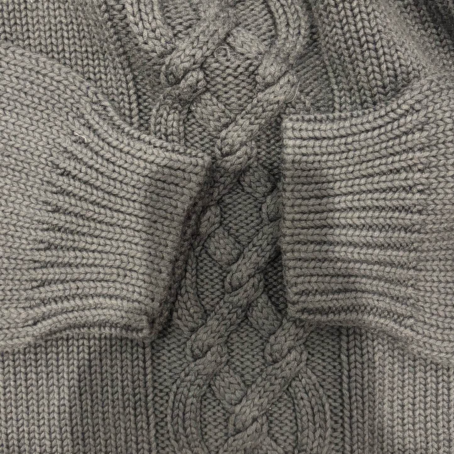 00's BANANA REPUBLIC アラン模様 コットンニット 紺 (XL)/A1114K-SO