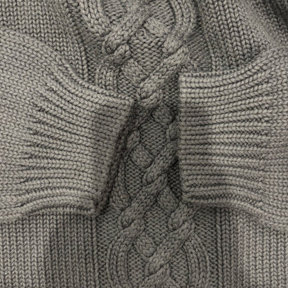 00's BANANA REPUBLIC アラン模様 コットンニット 紺 (XL)/A1114K-SO