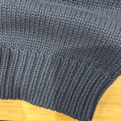 00's BANANA REPUBLIC アラン模様 コットンニット 紺 (XL)/A1114K-SO