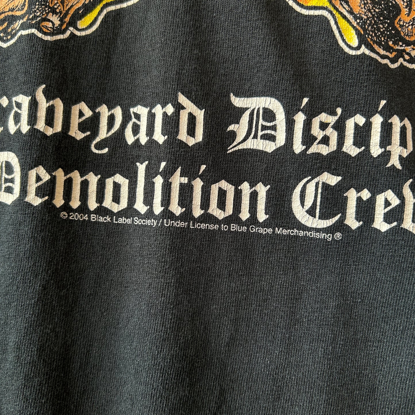 00's Black Label Society フレイム 袖プリントロンT バンドTシャツ ザック・ワイルド 黒(XL)/C1031T-SO