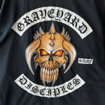 00's Black Label Society フレイム 袖プリントロンT バンドTシャツ ザック・ワイルド 黒(XL)/C1031T-SO