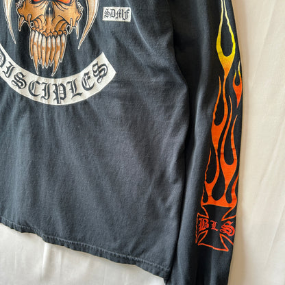 00's Black Label Society フレイム 袖プリントロンT バンドTシャツ ザック・ワイルド 黒(XL)/C1031T-SO