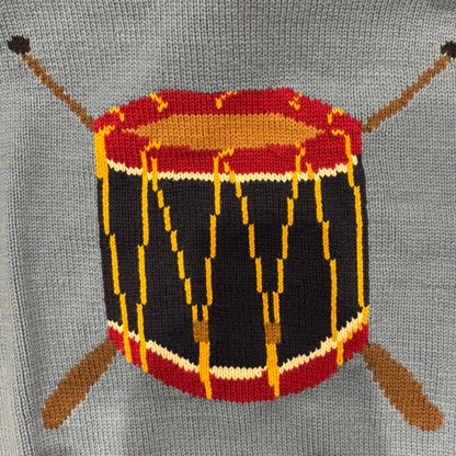 90's LANDS'END ランズエンド イーグル 星条旗  コットンニット 水色 (XL)/B3139K-SO