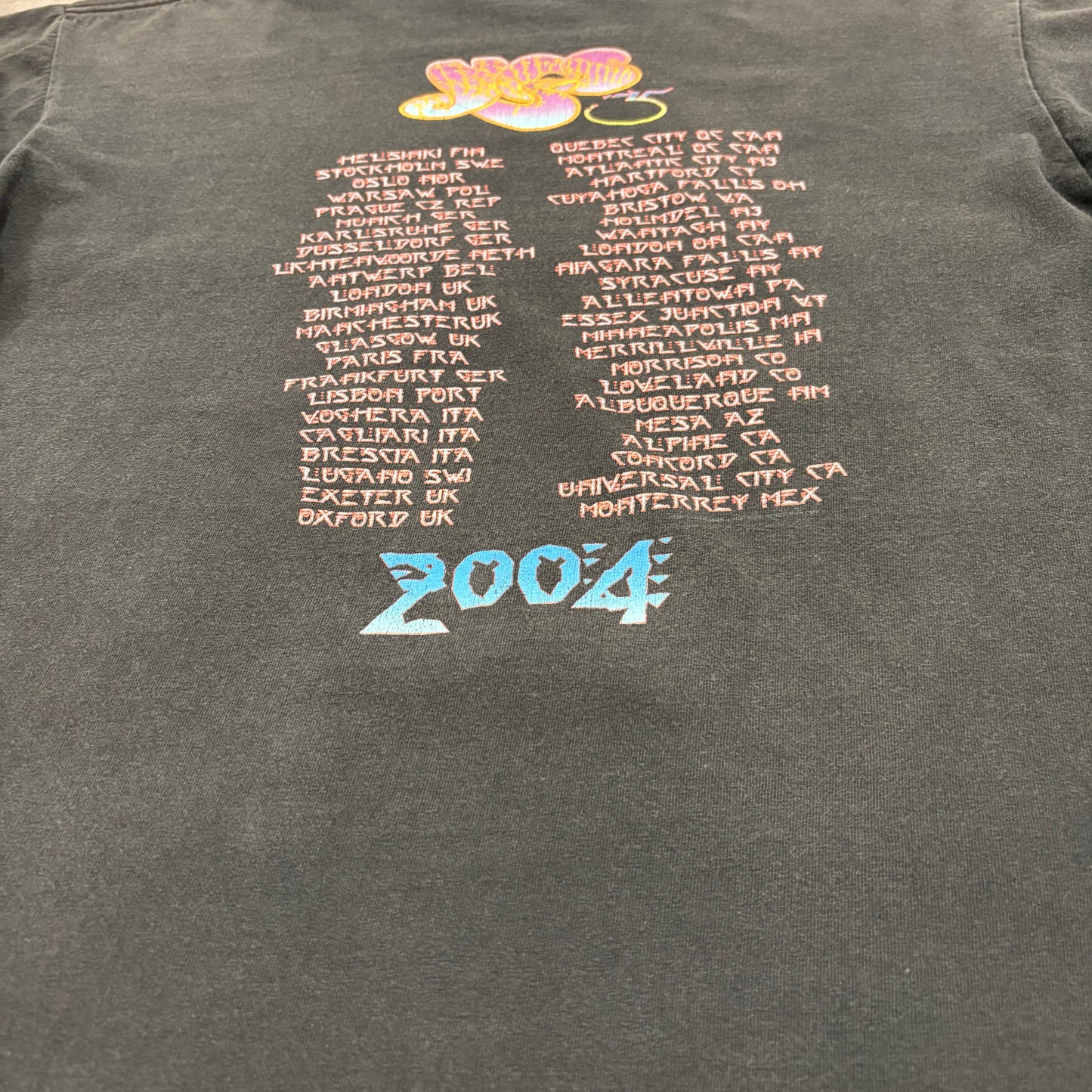 00's Yes 2004 ３５周年ツアーTシャツ ブラック (サイズ不明) /C3557T-SO
