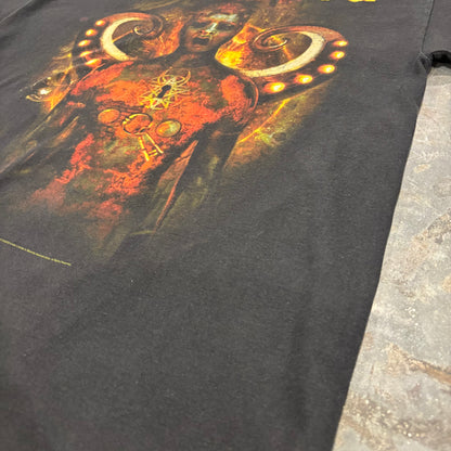 00's Hanes ヘインズ Disturbed ディスターブド Guarded TheGuy 両面プリントTシャツ 黒 (L) /B1885T-SO