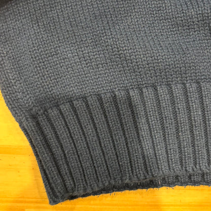 90's Eddie Bauer コットンニット 紺 (XL)/A8380K-SO