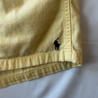 90's Polo Ralph Lauren ラルフローレン コットンイージーショーツ ショートパンツ イエロー(M)/A4198P-SO
