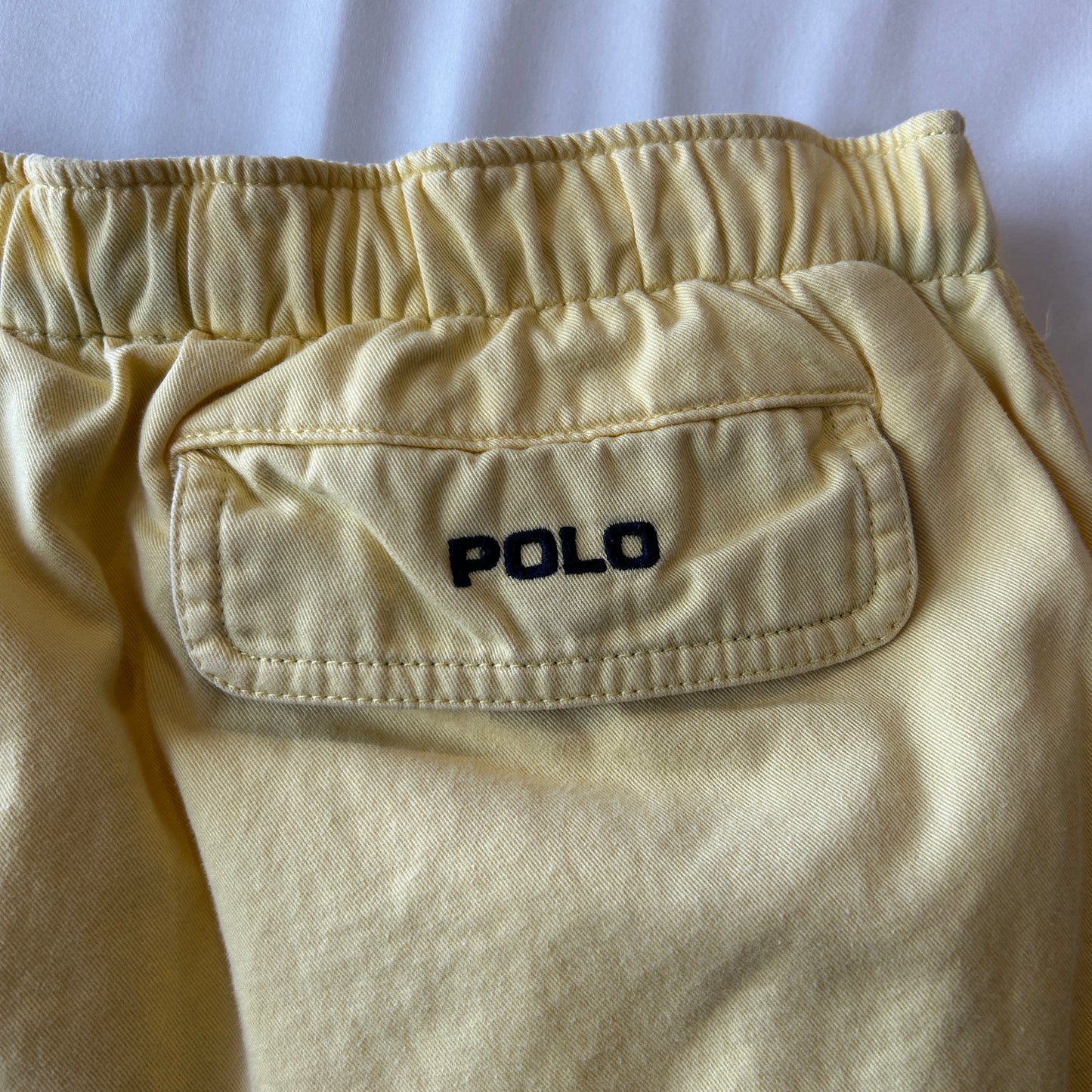 90's Polo Ralph Lauren ラルフローレン コットンイージーショーツ ショートパンツ イエロー(M)/A4198P-SO