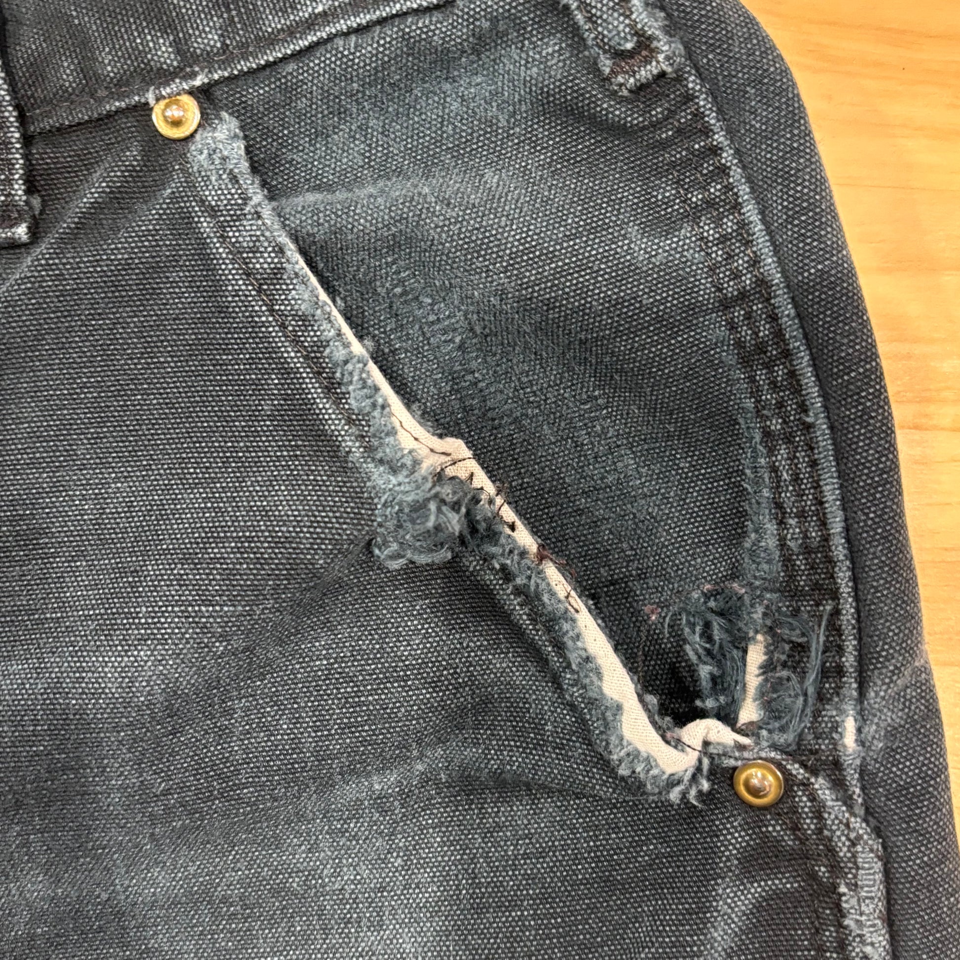 超美品！90s Carhartt カーハート ダブルニー 36x30 ブラック 90s Carhartt カーハート ダブルニー ブラック ダック パンツ