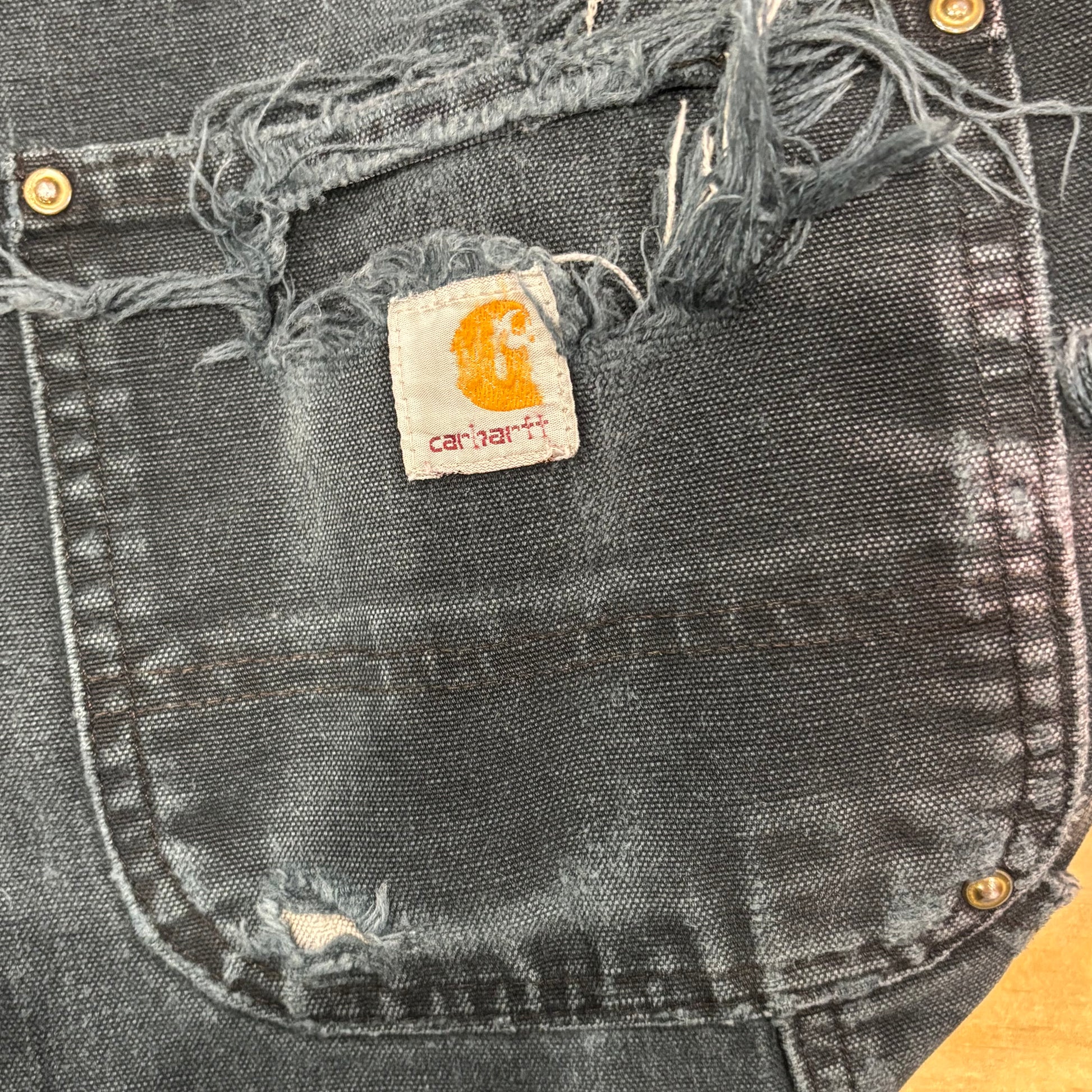 90's Carhartt カーハート ダブルニー ブラック (36×30)/A8363P-SO 90's Carhartt カーハート ダブルニー ブラック (36×30)/A8363P-SO