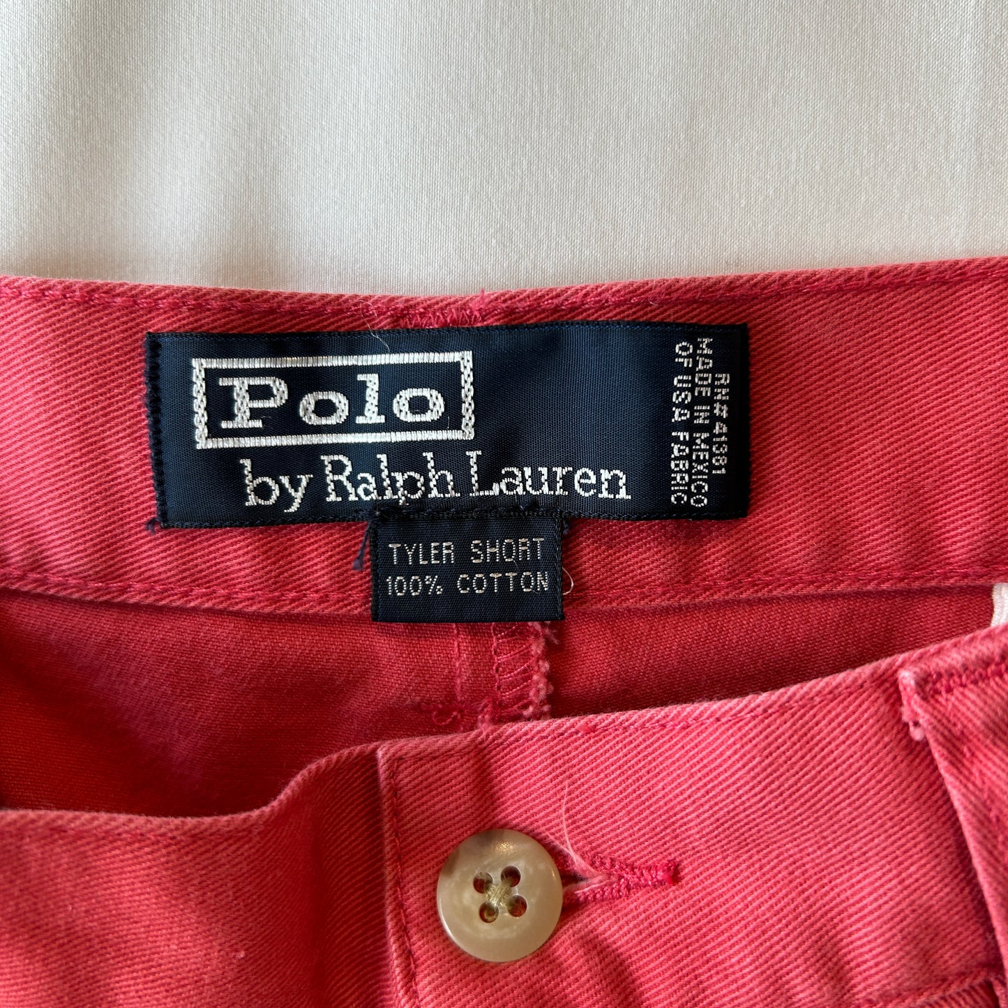 90's Polo Ralph Lauren ラルフローレン "TYLER SHORT" タックショーツ　ハーフパンツ ピンク(32)/C1036P-SO