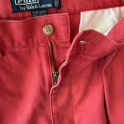 90's Polo Ralph Lauren ラルフローレン "TYLER SHORT" タックショーツ　ハーフパンツ ピンク(32)/C1036P-SO