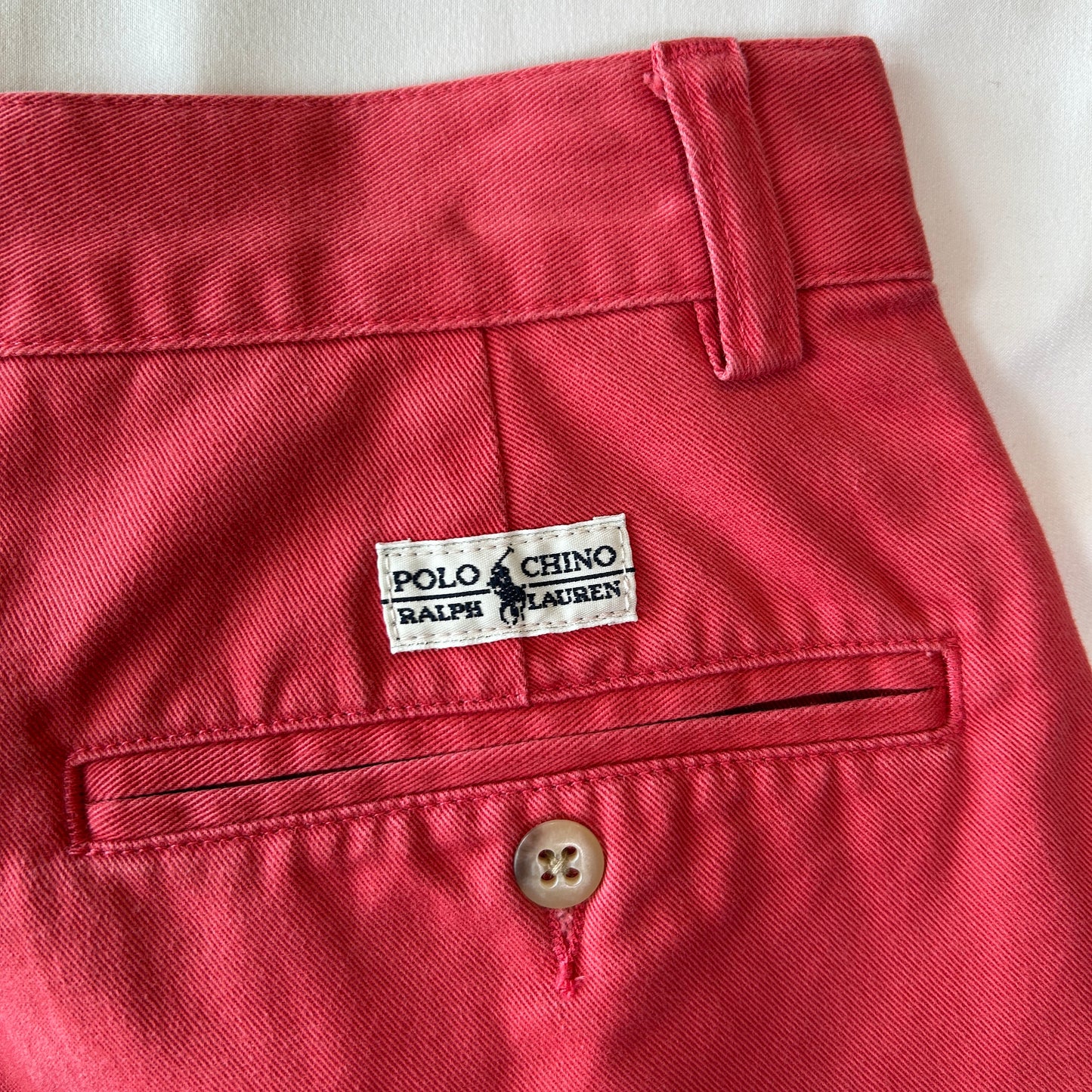90's Polo Ralph Lauren ラルフローレン "TYLER SHORT" タックショーツ　ハーフパンツ ピンク(32)/C1036P-SO
