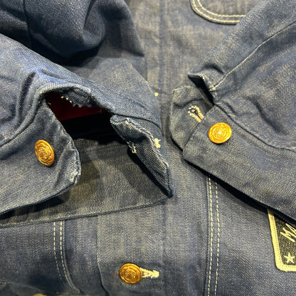 70's BLUE BELL バットダイデニムカバーオール WRANGLER 濃紺(46)/A1797O-SO