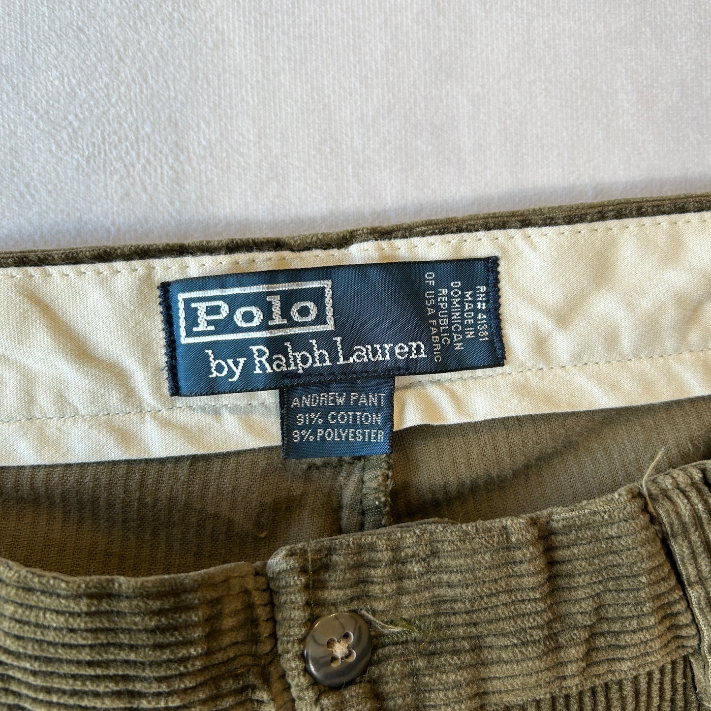 Polo byRalph Lauren ラルフ "ANDREW PANTS" ２タック太畝 コーデュロイパンツ ブラウン(36×34)/A9128P-SO