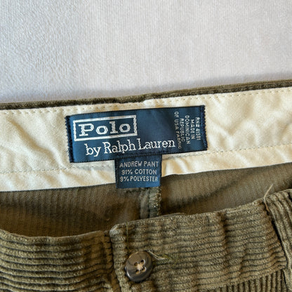 Polo byRalph Lauren ラルフ "ANDREW PANTS" ２タック太畝 コーデュロイパンツ ブラウン(36×34)/A9128P-SO