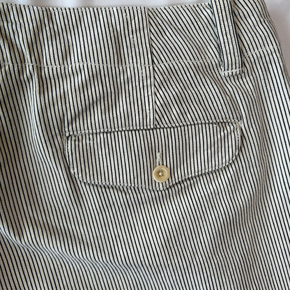 Polo by Ralph Lauren ラルフローレン ヒッコリーストライプ ハーフパンツ コットン 白紺(33)/A4428P-SO