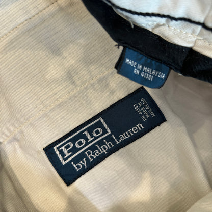 Polo by Ralph Lauren ラルフローレン ヒッコリーストライプ ハーフパンツ コットン 白紺(33)/A4428P-SO