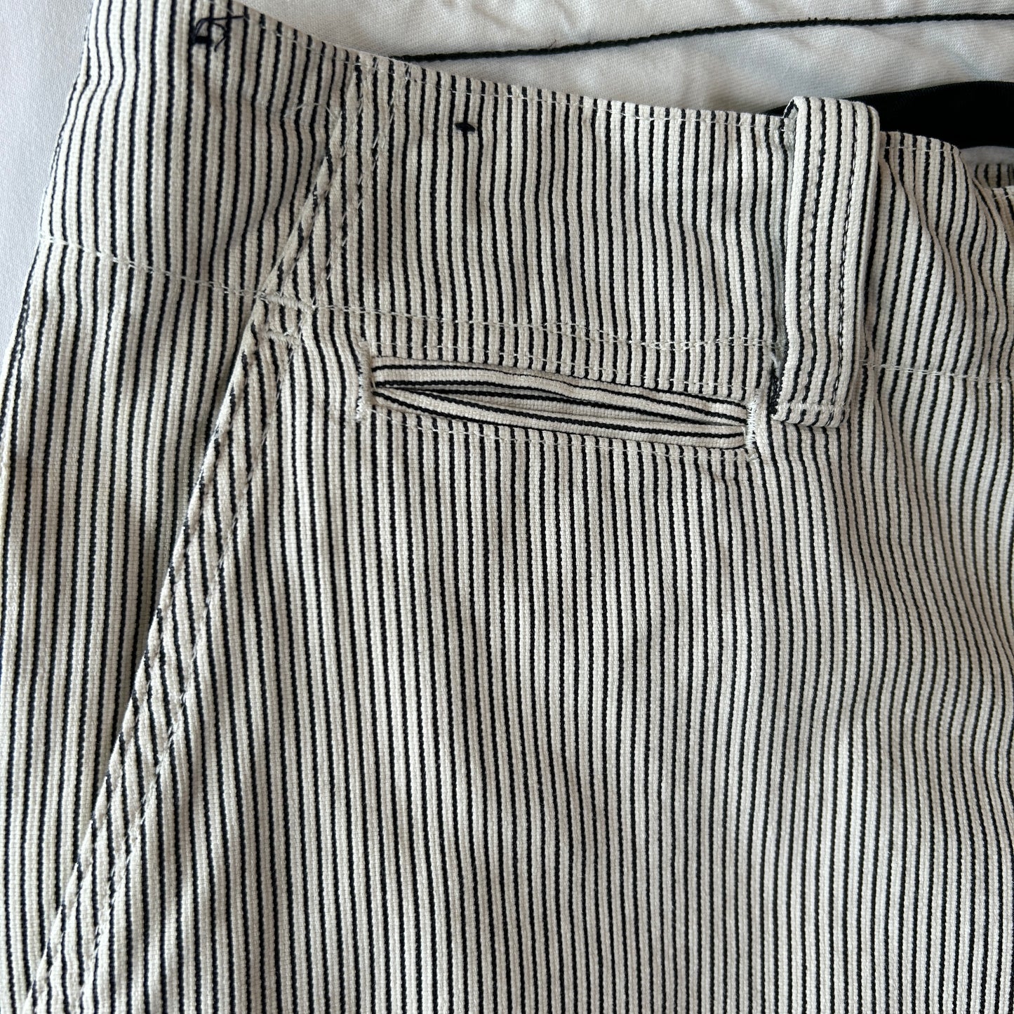 Polo by Ralph Lauren ラルフローレン ヒッコリーストライプ ハーフパンツ コットン 白紺(33)/A4428P-SO