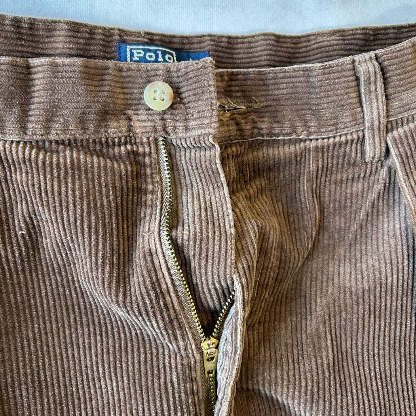 90's Polo ラルフローレン"POLO CORDS" ２タックコーデュロイパンツ USA製 ブラウン/A9134P-SO