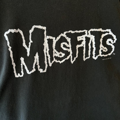 90's Misfits ミスフィッツ クリムゾンゴースト スカルTシャツ ロンT 黒(L)/C1039T-SO