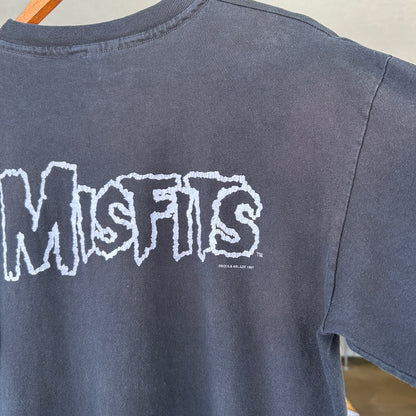 90's Misfits ミスフィッツ クリムゾンゴースト スカルTシャツ ロンT 黒(L)/C1039T-SO