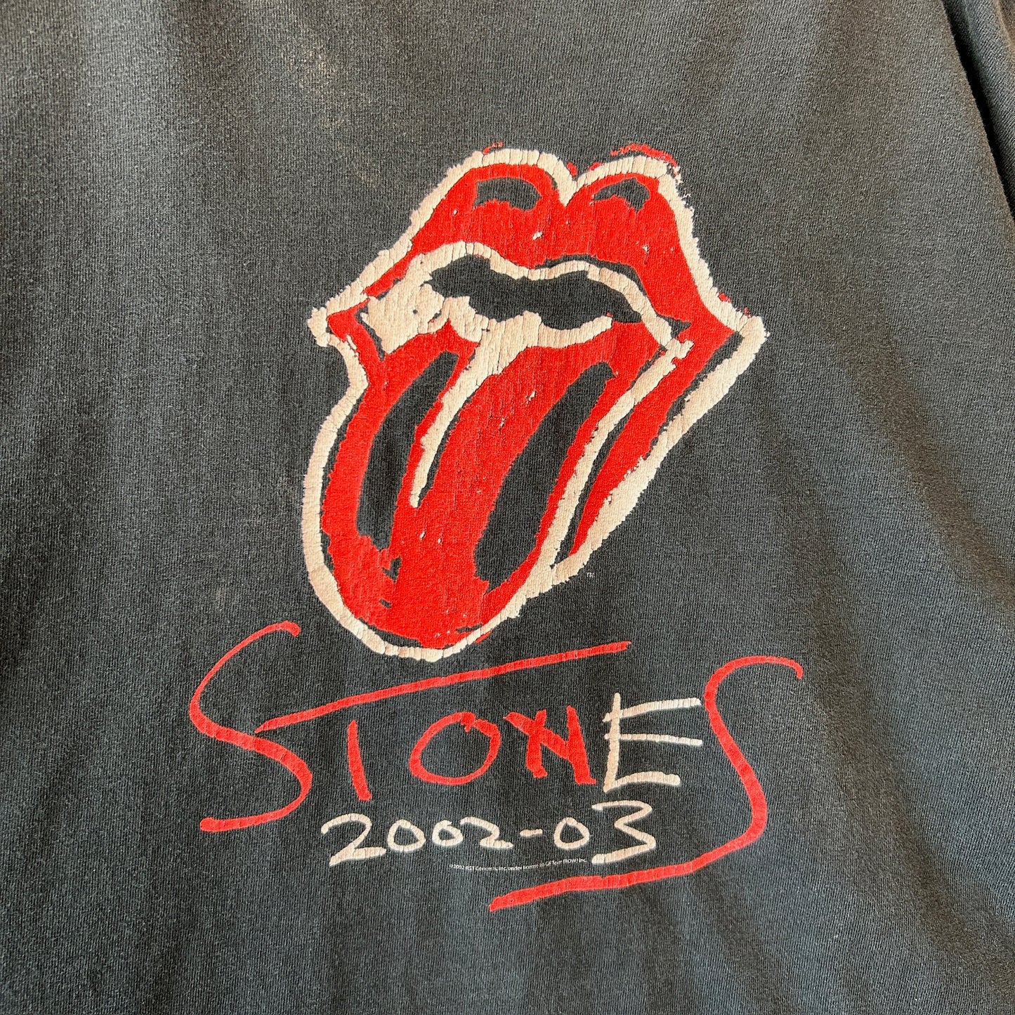 00's Rolling Stones ローリング・ストーンズ 2002-2003 ツアーTシャツ ロンT　黒(XL)/C1042T-SO
