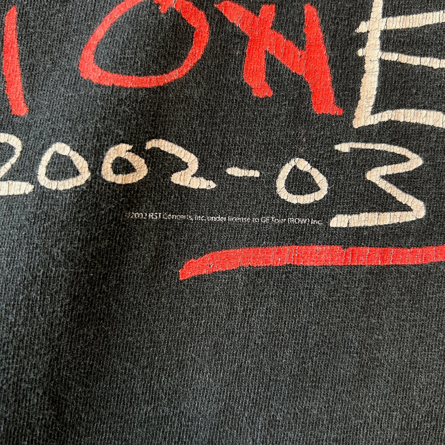 00's Rolling Stones ローリング・ストーンズ 2002-2003 ツアーTシャツ ロンT　黒(XL)/C1042T-SO