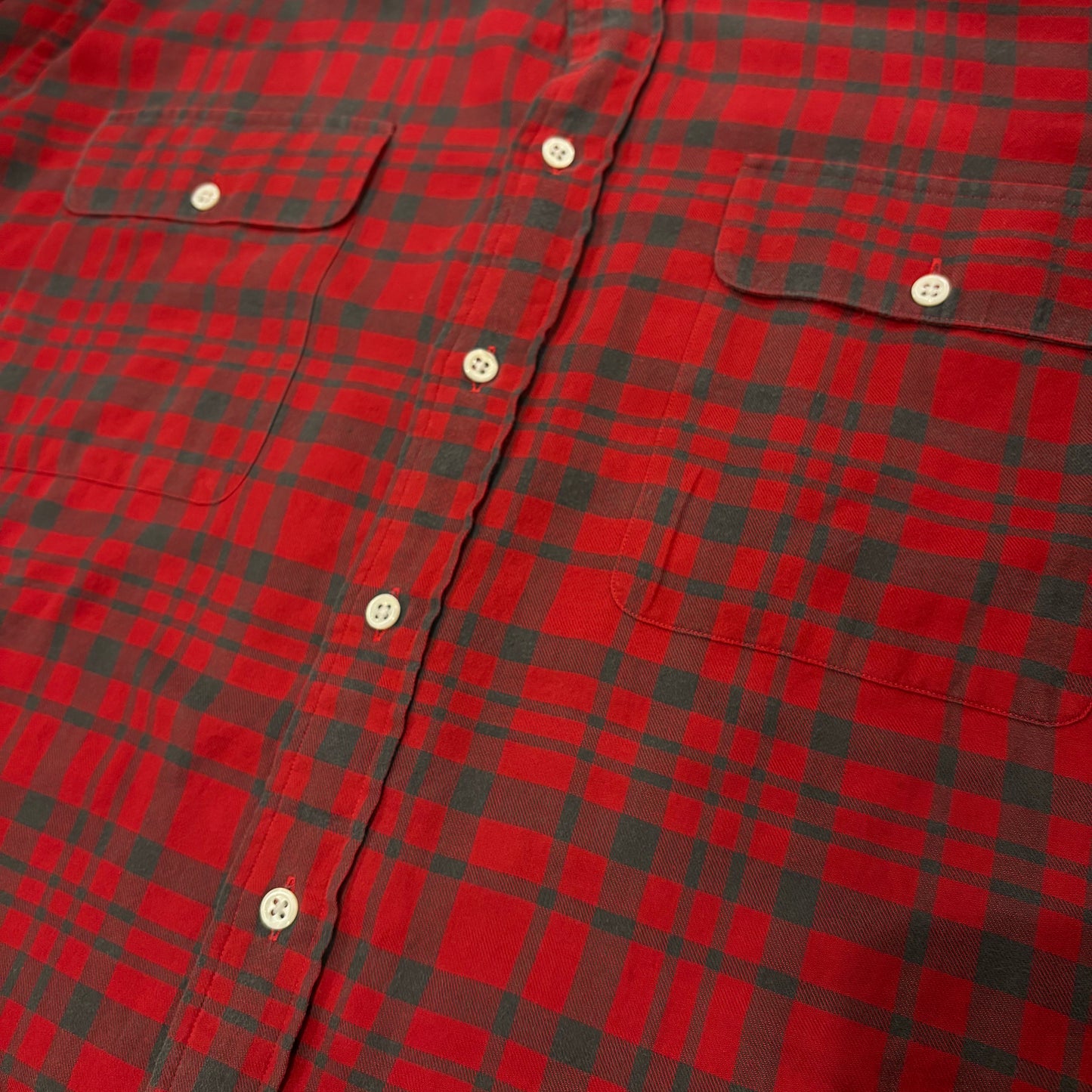 00's  Ralph Lauren  オンブレチェックシャツ 赤 L /B2897SH-SO