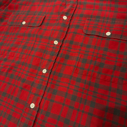 00's  Ralph Lauren  オンブレチェックシャツ 赤 L /B2897SH-SO