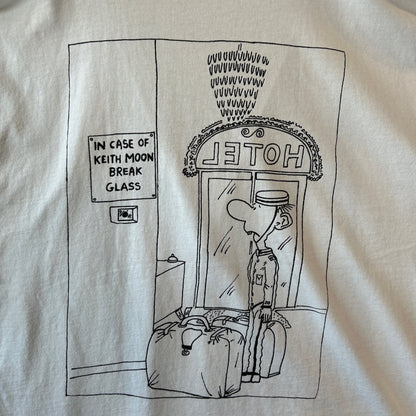 90's The Who ドラマー Keith Moon(キース・ムーン) フォトTシャツ バンドTシャツ 白(XL)/C0865T-SO