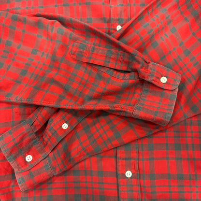 00's  Ralph Lauren  オンブレチェックシャツ 赤 L /B2897SH-SO