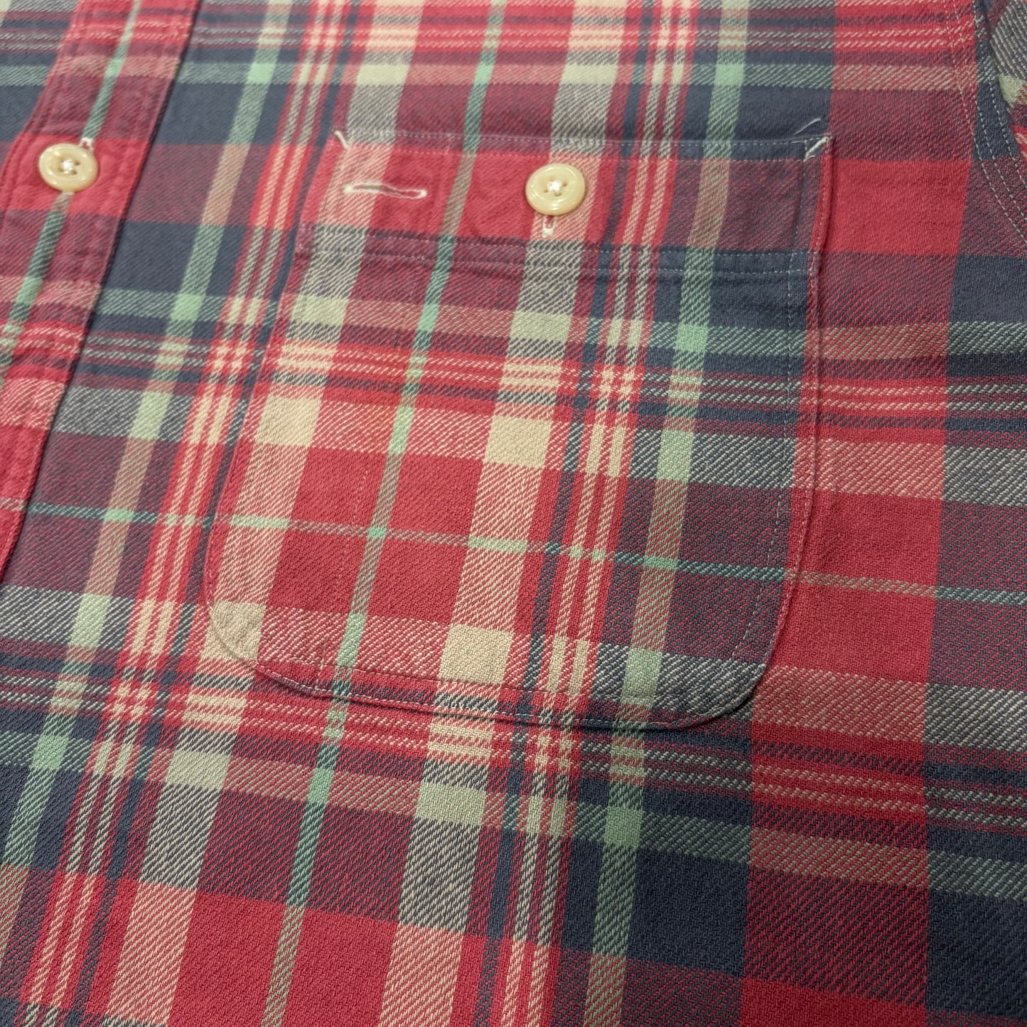 00's  Ralph Lauren  タータンチェック ネルシャツ 薄赤 XL /A8449SH-SO