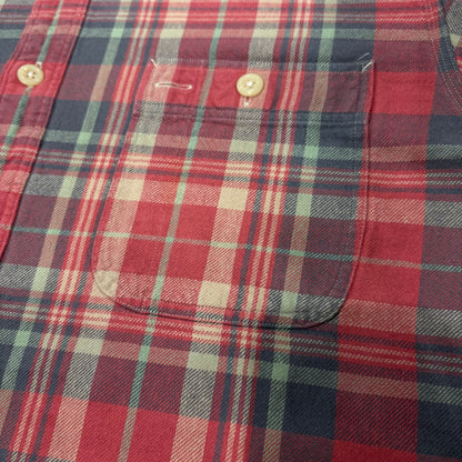 00's  Ralph Lauren  タータンチェック ネルシャツ 薄赤 XL /A8449SH-SO