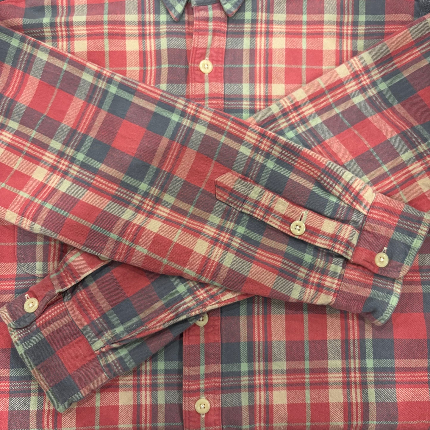 00's  Ralph Lauren  タータンチェック ネルシャツ 薄赤 XL /A8449SH-SO