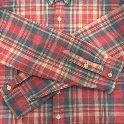 00's  Ralph Lauren  タータンチェック ネルシャツ 薄赤 XL /A8449SH-SO