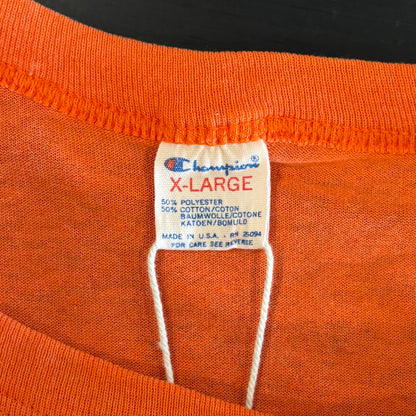 80's Champion ILLINOIS カレッジTシャツ オレンジ (XL)/A6377T-SO