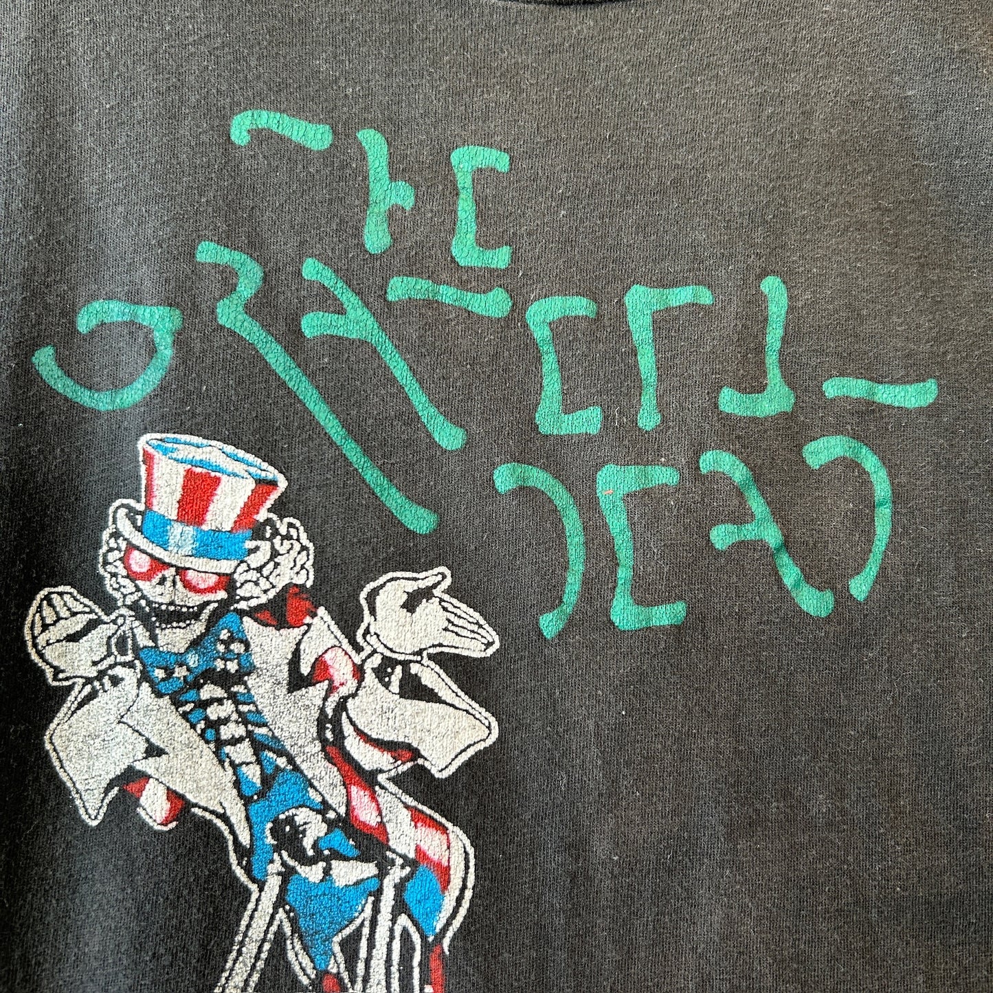 70's Grateful Dead グレイトフル・デッド アンクル・サム ムービーTシャツ バンドT 黒 (XL)/C1043T-SO