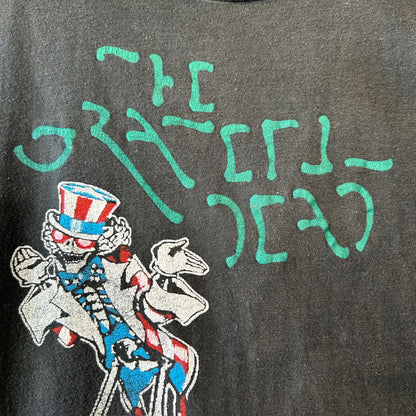 70's Grateful Dead グレイトフル・デッド アンクル・サム ムービーTシャツ バンドT 黒 (XL)/C1043T-SO